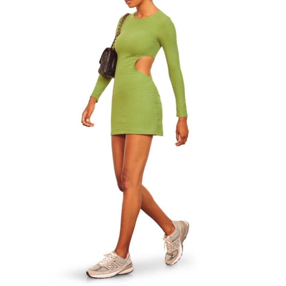 Reformation Green Mini Dress